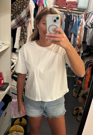 South Boutique Blue B White Studded Shirt thumbnail 1