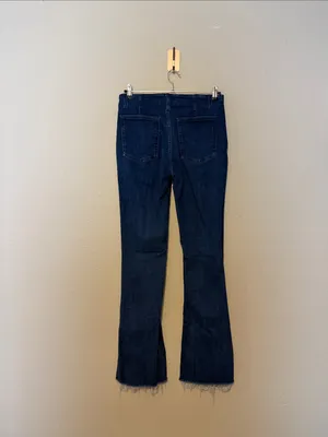 Free People We The Free Level Up‎ High Rise Slit Slim Flare Jeans Size 30 thumbnail 8