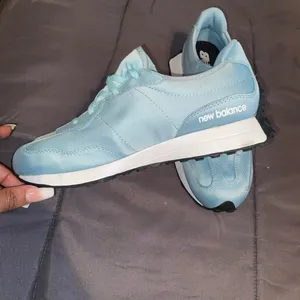 New Balance Women's Light Blue and Silver Sneakers thumbnail 5