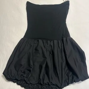 Urban Outfitters Kimchi Blue Strapless Black Tube bubble hem Dress thumbnail 4