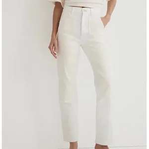 Madewell The '90s Straight Jean Two-Tone Workwear Edition Pants Utility White 30 thumbnail 2