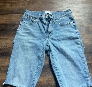 Madewell Light Blue Denim Shorts thumbnail 1
