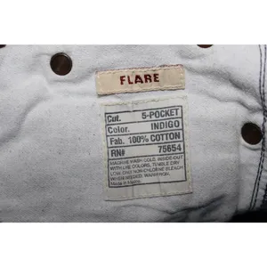 Abercrombie & Fitch Flare Blue Denim Light Wash Cotton Wide Leg Jeans Size 6 R thumbnail 7