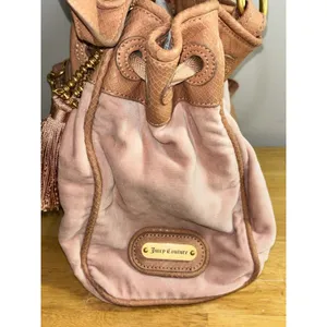 Juicy Couture Embellished Pink Velour Daydreamer Shoulder Bag Purse Vintage Y2K thumbnail 4