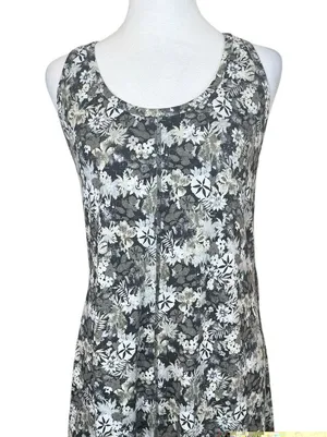 Patagonia Womens‎ Floral Athletic Dress Medium Gray Black White Neutral Outdoor thumbnail 1