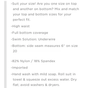 Swimsuits for all scout underwire shirred high waisted bikini set size 10 thumbnail 5