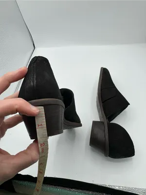 Lucky Brand Minnsy 2 Black Pointed Suede Leather Mules Size 6.5 fall autumn thumbnail 6