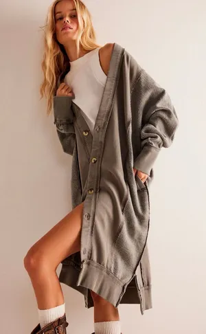We the free free people dreamy blue cardi- quiet grey NWT $148 XS *see color* thumbnail 1