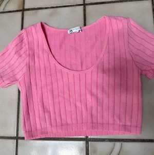 Brand New Zara SEAMLESS TOP Pink Size Large thumbnail 2