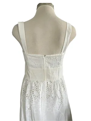 Lilly Pulitzer white cotton eyelet midi dress. Size 8 thumbnail 6