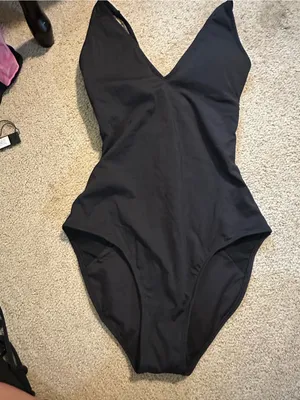 NWT TA3 Plungey one piece swimsuit black large regular thumbnail 2