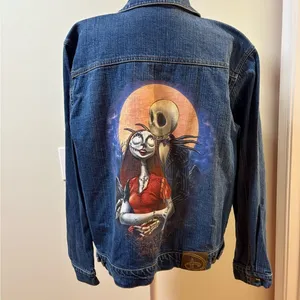 Disney Nightmare before Christmas vintage denim jacket L thumbnail 3