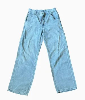 Levi's Baggy Carpenter Jeans Womens 27x31 Light Wash Wide‎ Leg Utility Denim thumbnail 1