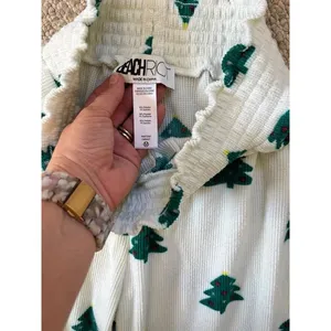 Beach Riot Christmas Tree Wide Leg Pacific Pants M Smocked Holiday Lounge thumbnail 4