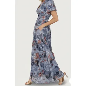 Baltic Born Ardley Maxi Dress Slate Print Size 1XL Floral thumbnail 3