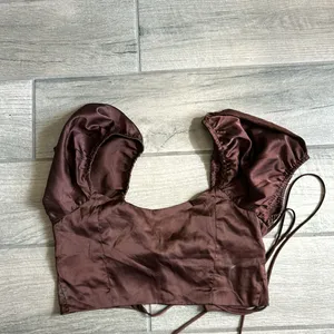 Cotton candy la brown blouse Size M thumbnail 5