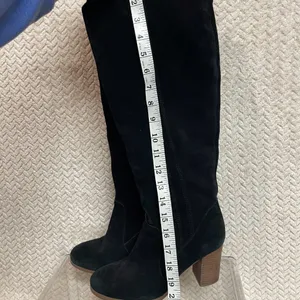 Sole Society Womens‎ Cleo Knee High Black Suede Block Heel Boot Whimsigoth 8.5 thumbnail 9