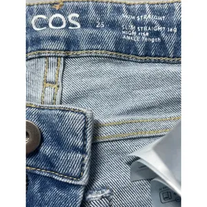 COS Women's Blue Slim Straight Ankle Medium Wash High Rise Denim Jeans Size 25 thumbnail 4