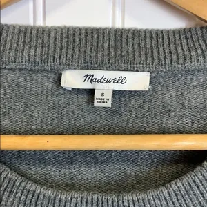 Madewell bell sleeve gray sweater thumbnail 2
