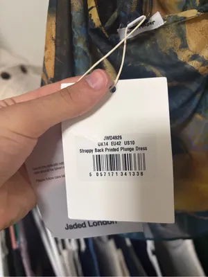 Jaded London revolve going out strappy black printed plunge dress size US 10 NWT thumbnail 9