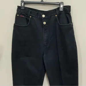 Vintage Lawman Black Jeans Sz 13/14 Western High Rise Relaxed Fit Cowgirl thumbnail 2