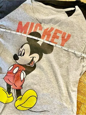 Disney NWOT Mickey Mouse Cut Out V-Neck T-Shirt thumbnail 4