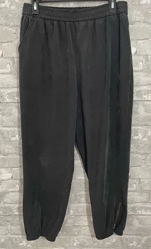 Zara Charcoal Elastic Waist Track Joggers with Ankle Zips thumbnail 1