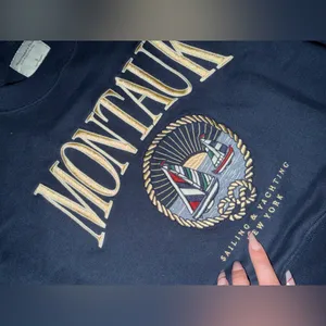 Abercrombie and Fitch Montauk embroidered crewneck $120 sold out winter casual thumbnail 7