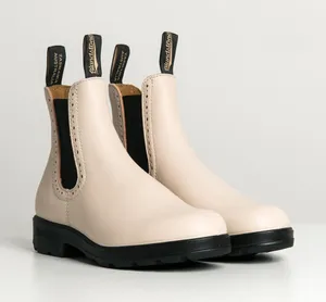 Blundstone • 2156 Women's High Top Chelsea Boots in Pearl cream leather pull on thumbnail 1