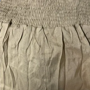 Wide Leg Linen Pants Tan Size XL thumbnail 4