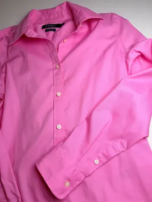 Lauren Ralph Lauren Pink Non Iron Cotton Button Down Shirt Size S thumbnail 9