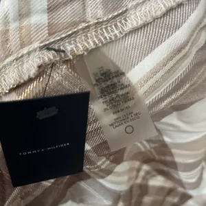 Tommy Hilfiger Womens Metallic Plaid Shirtdress Taupe NWT Size 8 Preppy Classic thumbnail 8