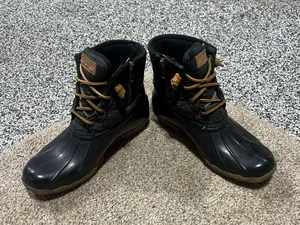 Women’s Sperry Black and Brown Duck Boots thumbnail 2
