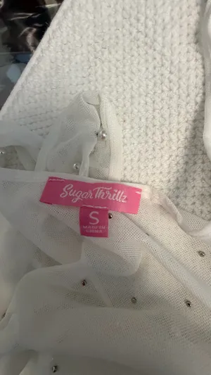 🎀 𝒿𝓊𝓈𝓉 𝒶𝓃 𝒶𝓃𝑔𝑒𝓁 🎀 Sugar Thrillz Pearl Mesh Top ✨ White thumbnail 11