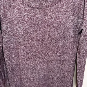 Athleta Luxe Pose Top S Tunic Long‎ Sleeve Soft Stretch Purple Wine Heathered thumbnail 3