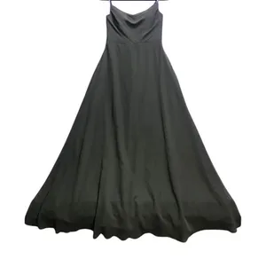 Azazie Maxi Dress Women A4 Olive Green Chiffon Cowl Neck Bridesmaid Formal thumbnail 1