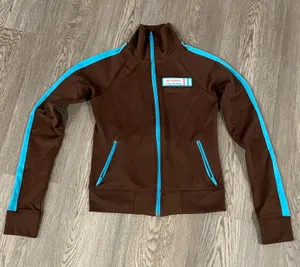 Hollister San Clemente Surf Academy Brown Poly Zip Front Jacket Size Small thumbnail 1