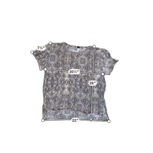 Free People We The Free Print Me Perfect Snake Skin Tee Gray Boho T Shirt Womens thumbnail 4
