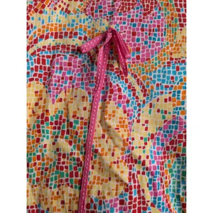 Lily Skirt Womens Pencil Vintage USA Stretch Pink Multi Midi Sz Large EUC thumbnail 2