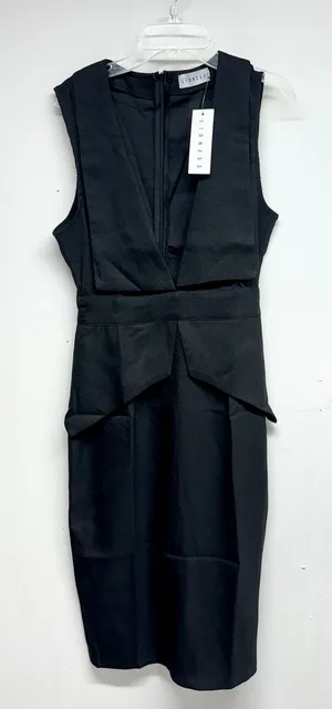 Lioness‎ Women’s Sleeveless Plunge Open Neckline Black Straight Dress Small thumbnail 1