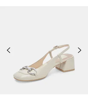DV by Dolce Vita Melli Heels Ivory Crinkle Patent thumbnail 3