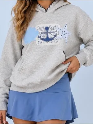 NEW Altar’d State Gray Coastal Collection Hoodie Size XS NWT thumbnail 1