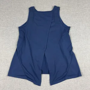 Athleta Tank Top Womens Large Blue Tagless Back Vent Lightweight Athletic Yoga thumbnail 6