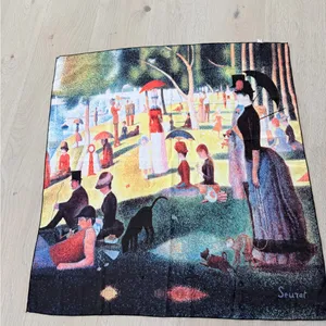 Colorful Vintage Bohemian Art Print Scarf 27,5*27,5 thumbnail 2