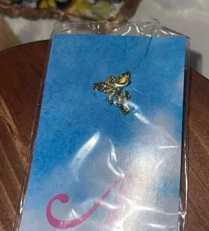 Angel Watch Over Your Shoulder Hat Lapel Pin Bookmark NOS thumbnail 1