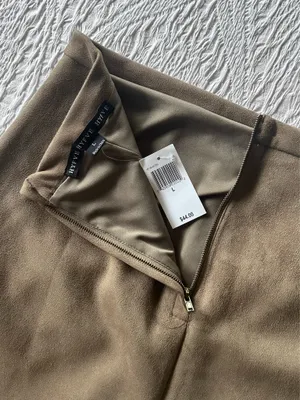 Dry Goods Suede Olive Brown Skirt thumbnail 4
