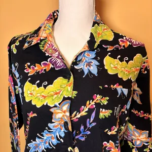Lauren Ralph Lauren Floral Sleep‎ Shirt Nightgown Monogram Pocket Medium Cotton thumbnail 3