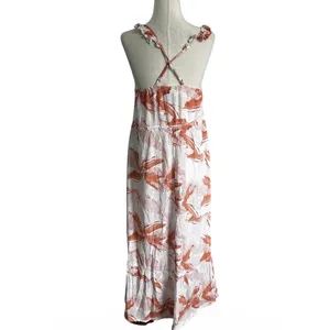 Roxy Hot Summer Lands Maxi Dress Spaghetti Strap Jungle Boogie Floral XS | 30-6 thumbnail 2