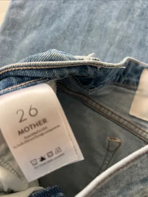 MOTHER SUPERIOR The Fly Cut Tomcat Roller in Crashing Blue Wide Leg Jeans 26 thumbnail 9