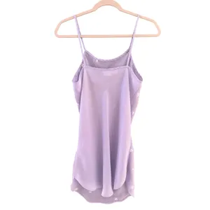 Gilligan & O'Malley Vintage Lavender Sheer Floral Embroidered Chemise Nightgown‎ thumbnail 2
